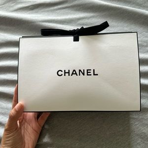 Authentic CHANEL 9½x6 Store Tote SHOPPING Paper BAG+LOGO RIBBON&GIFT Wrap  TISSUE